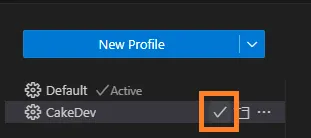 New profile Active